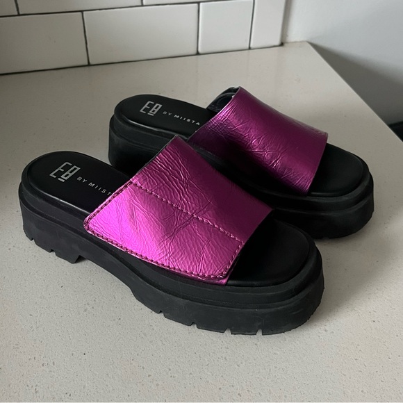 E8 By Miista Liese Metallic Platform Sandal - Picture 2 of 7